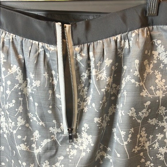 LOFT Silver Pleated cotton silk blend Mini Skirt,  Cocktail - Picture 8 of 11